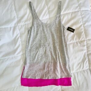Express Women dream weight cotton tank top w/ Pink Chiffon Bottom NWT